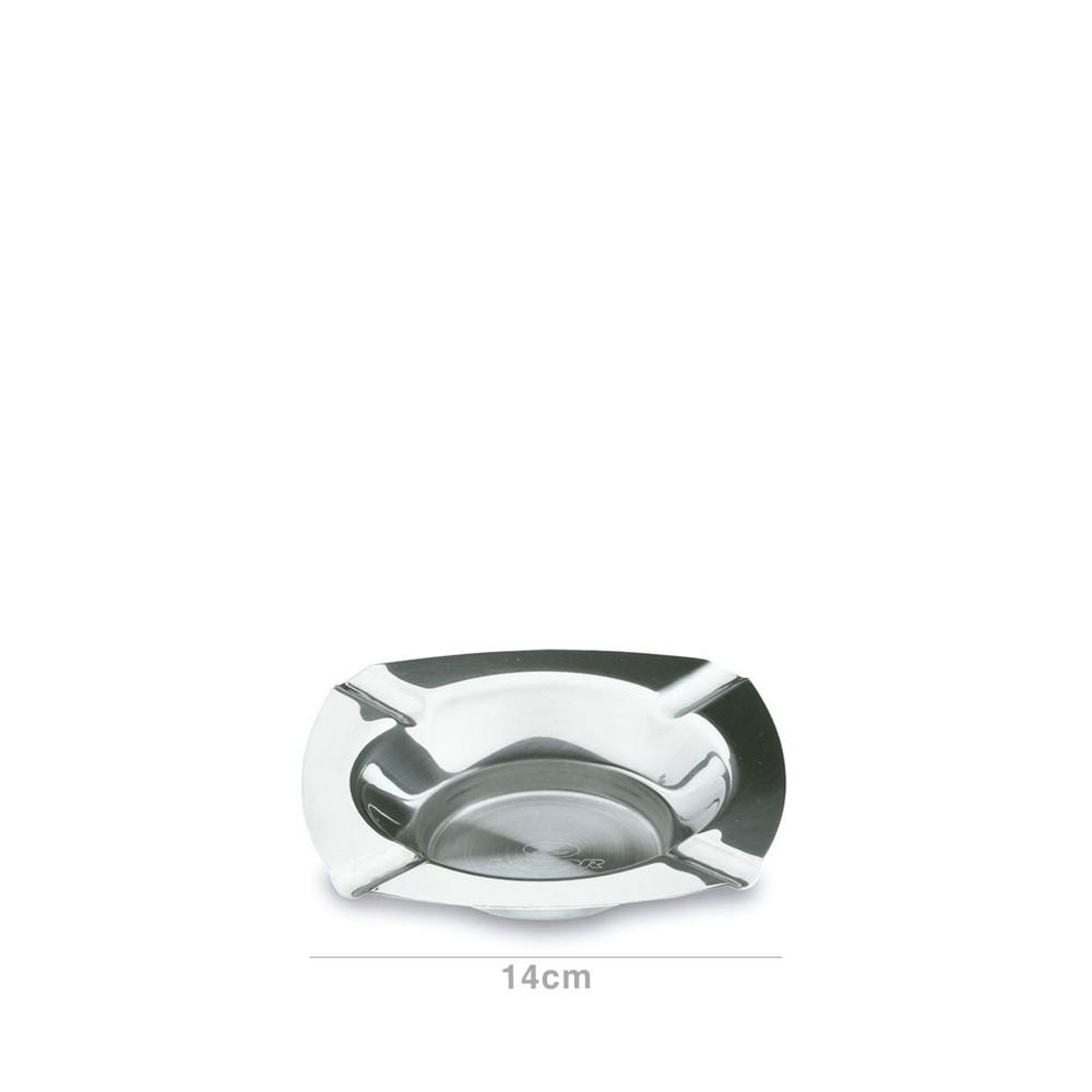 Cinzeiro Inox Quadrado 14X14cm