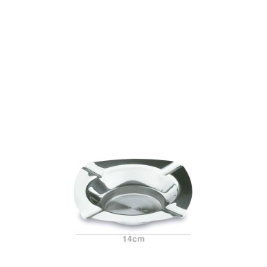 Cinzeiro Inox Quadrado 14X14cm
