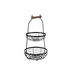 Fruteira Metal 2 Andares Preto 26X48cm
