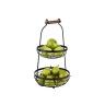 Fruteira Metal 2 Andares Preto 26X48cm Fruteira Metal 2 Andares Preto 26X48cm