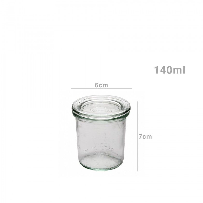 Frasco Vidro Weck com Tampa 140ml 6X7cm Pack 12