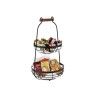 Fruteira Metal 2 Andares Preto 26X48cm Fruteira Metal 2 Andares Preto 26X48cm
