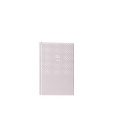 Agenda Diária 2024 Micro Spot Cinza Pastel 10X16cm