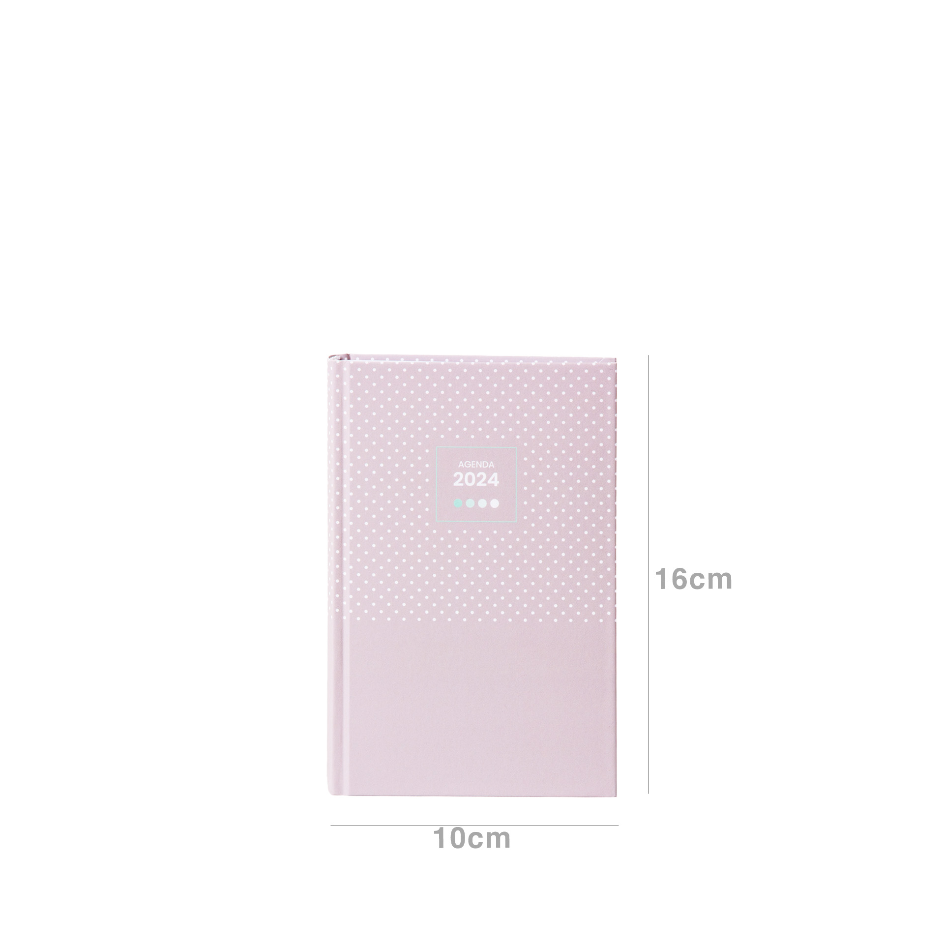 Agenda Diária 2024 Micro Spot Cinza Pastel 10X16cm