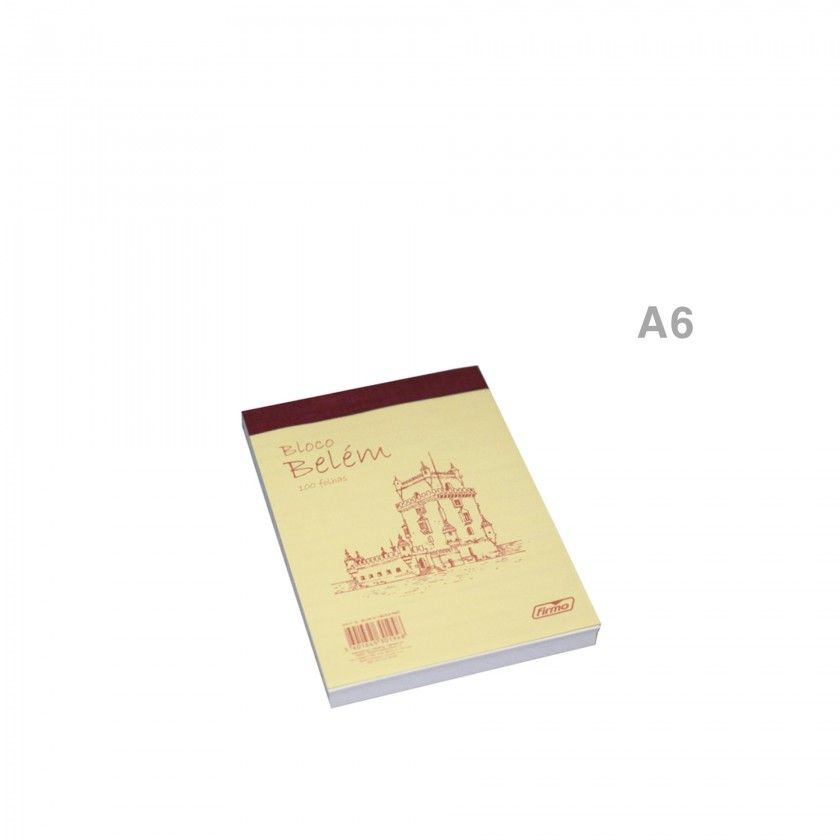 Bloco Apontamentos Belm Pautado A6 100 Folhas