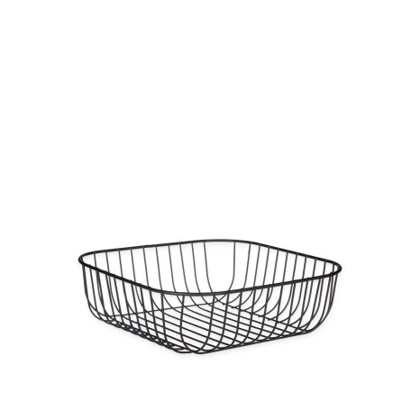Fruteira Metal Quadrada Preta 30X30X9.3cm - Image product