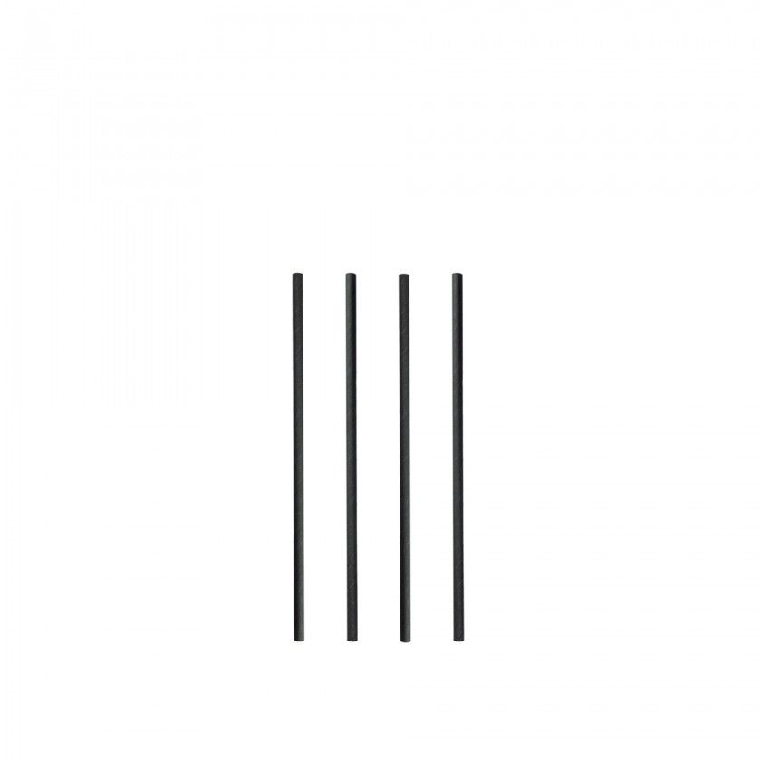 Palhinha Direita Papel Preto 0.6X20cm Pack 250
