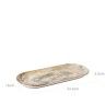 Travessa Porcelana Vessia Oval Castanho 34.5X15X2.5cm