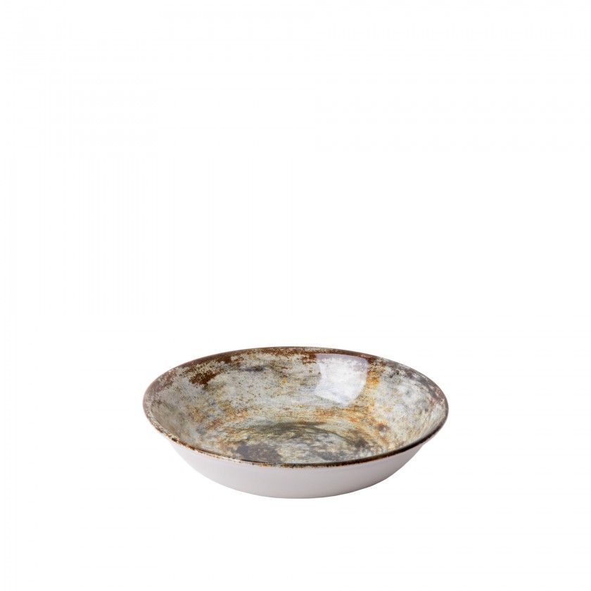 Prato Fundo Vessia Castanho 21.5X5cm Prato Fundo Vessia Castanho 21.5X5cm