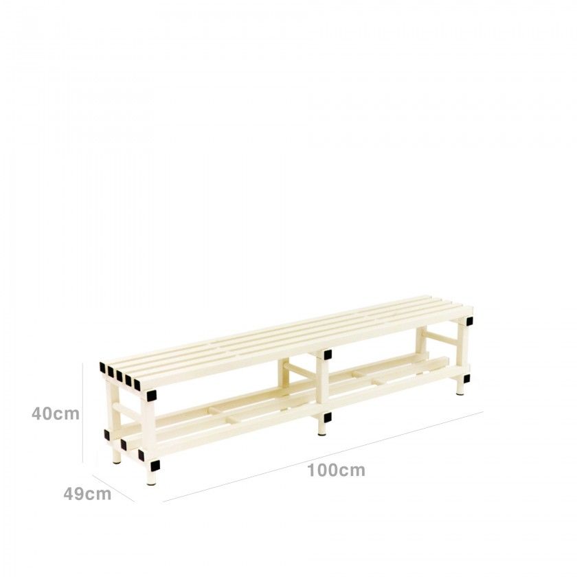Banco Vestiário Creme 100X49X40cm Banco Vestiário Creme 100X49X40cm