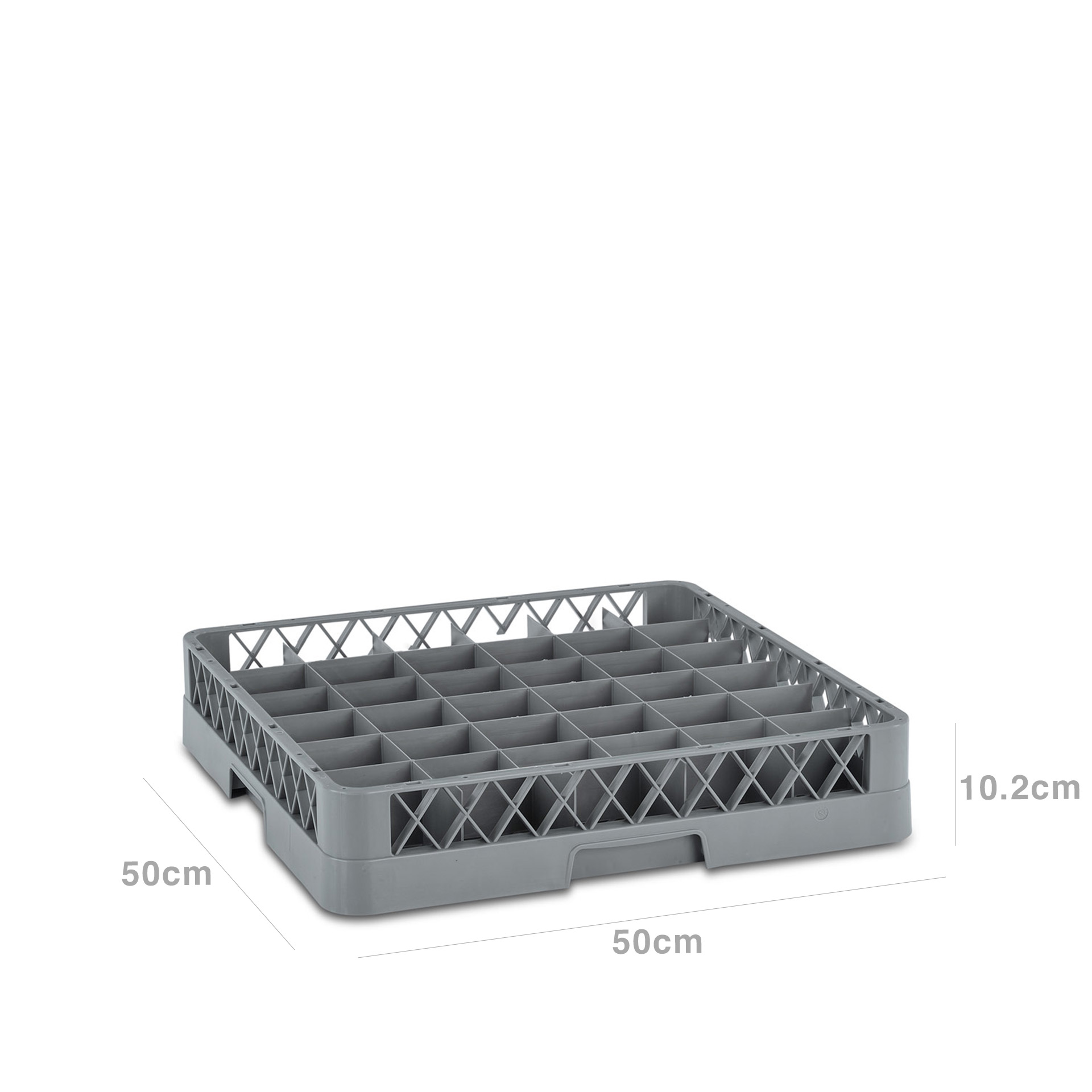Tabuleiro Rack Compartimentos Cinzento 50X50X10.2cm