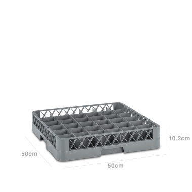 Tabuleiro Rack Compartimentos Cinzento 50X50X10.2cm