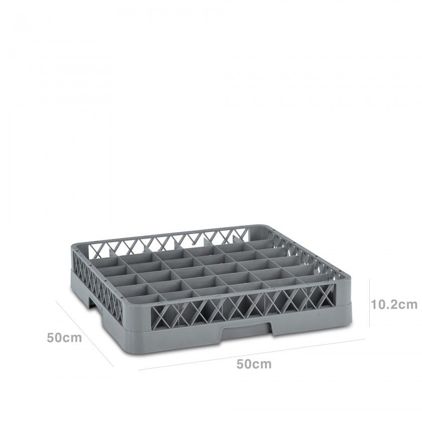 Tabuleiro Rack Compartimentos Cinzento 50X50X10.2cm Tabuleiro Rack Compartimentos Cinzento 50X50X10.2cm