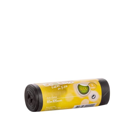 Rolo Sacos Lixo Preto 100l 85X105cm 6 Unidades - Image product
