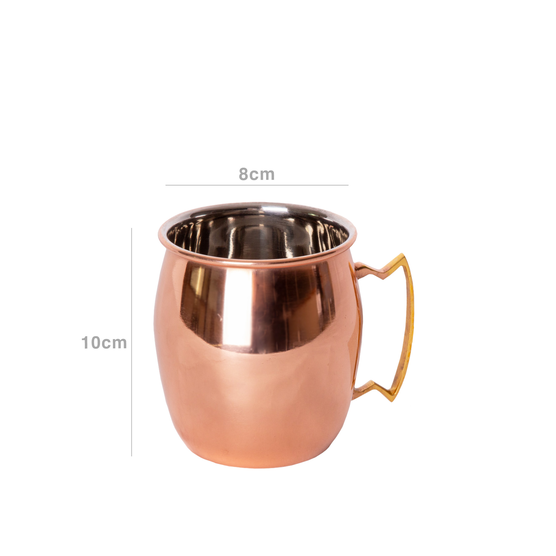 Caneca Cerveja Cobre 400ml 8X8.5cm