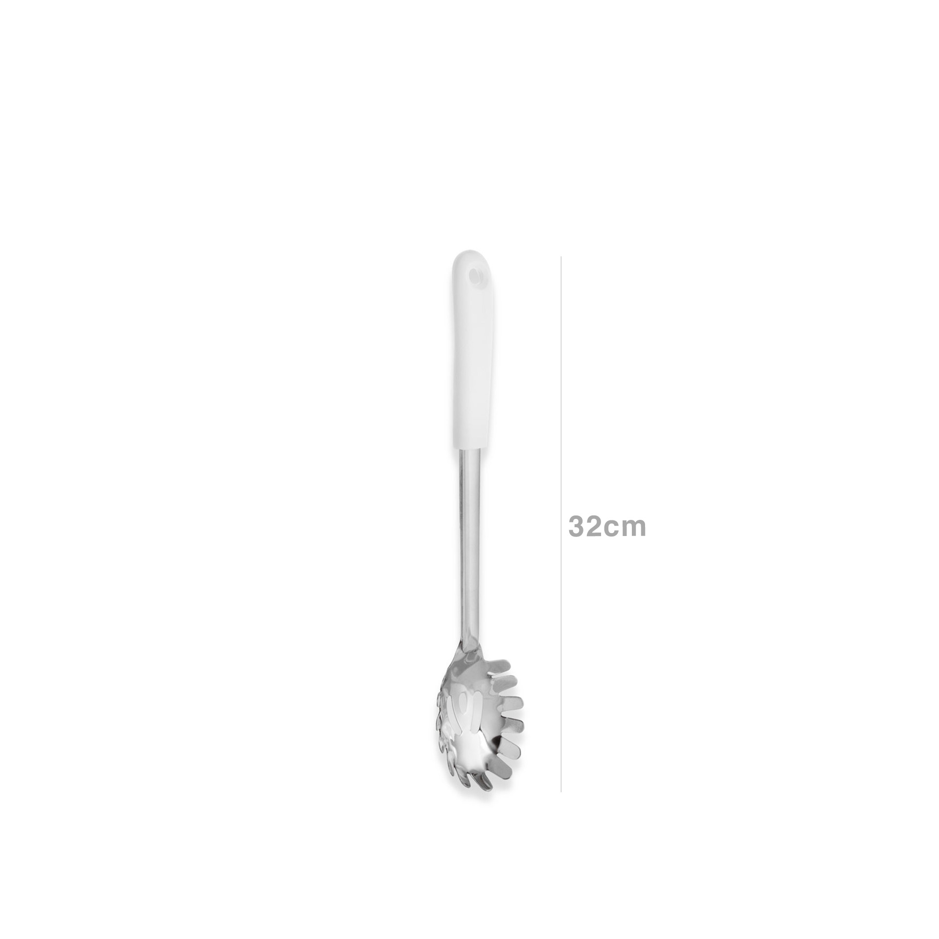 Colher Esparguete Inox Classic Branco 32cm