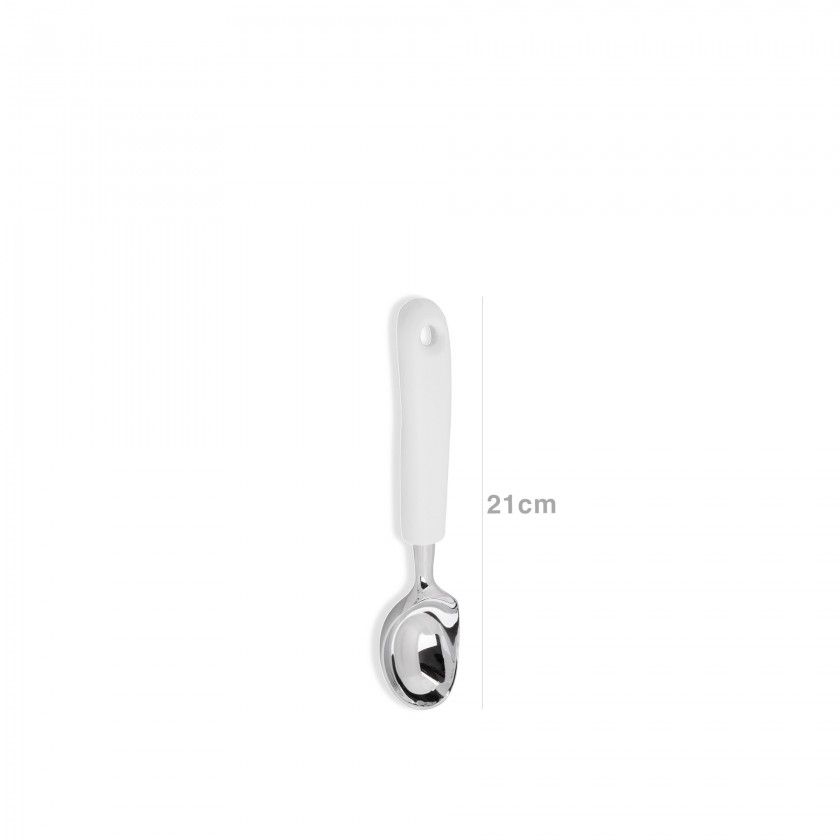 Colher Gelado Inox Classic Branco 21cm Colher Gelado Inox Classic Branco 21cm