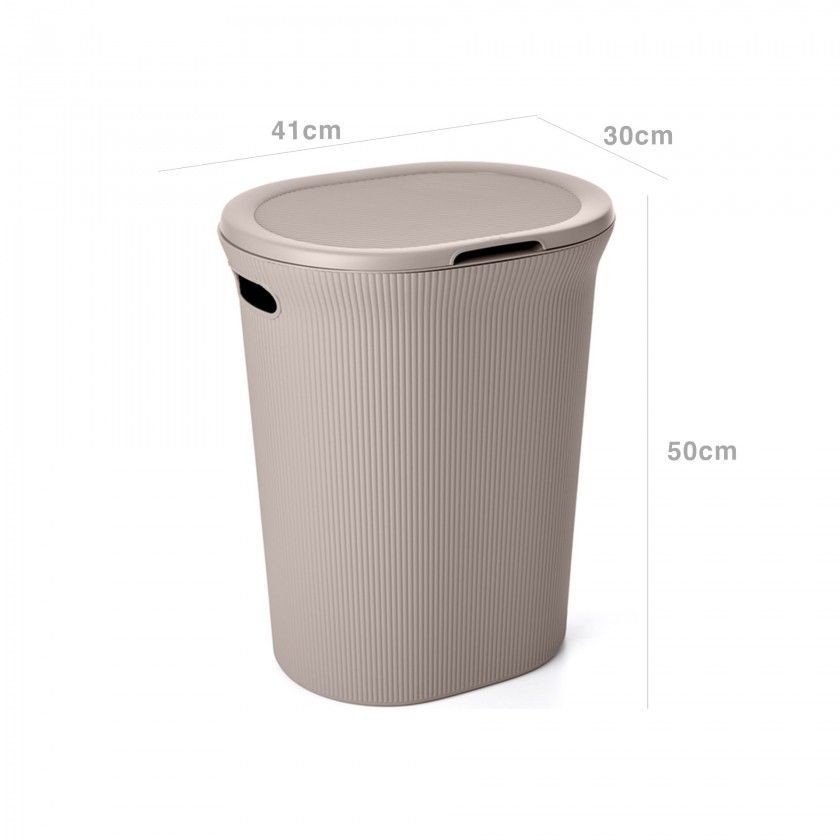 Cesto Roupa Baobab Taupe 40L 41X30X50cm