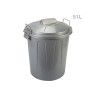 Balde Lixo Plástico com Asa Metal Cinza 51l 55X46X44cm Balde Lixo Plástico com Asa Metal Cinza 51l 55X46X44cm