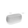 Floreira Oval Branca 26X14cm Floreira Oval Branca 26X14cm