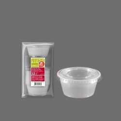 Recipientes Com Tampa Plstico Incolor 92.3ml 12 Unidades