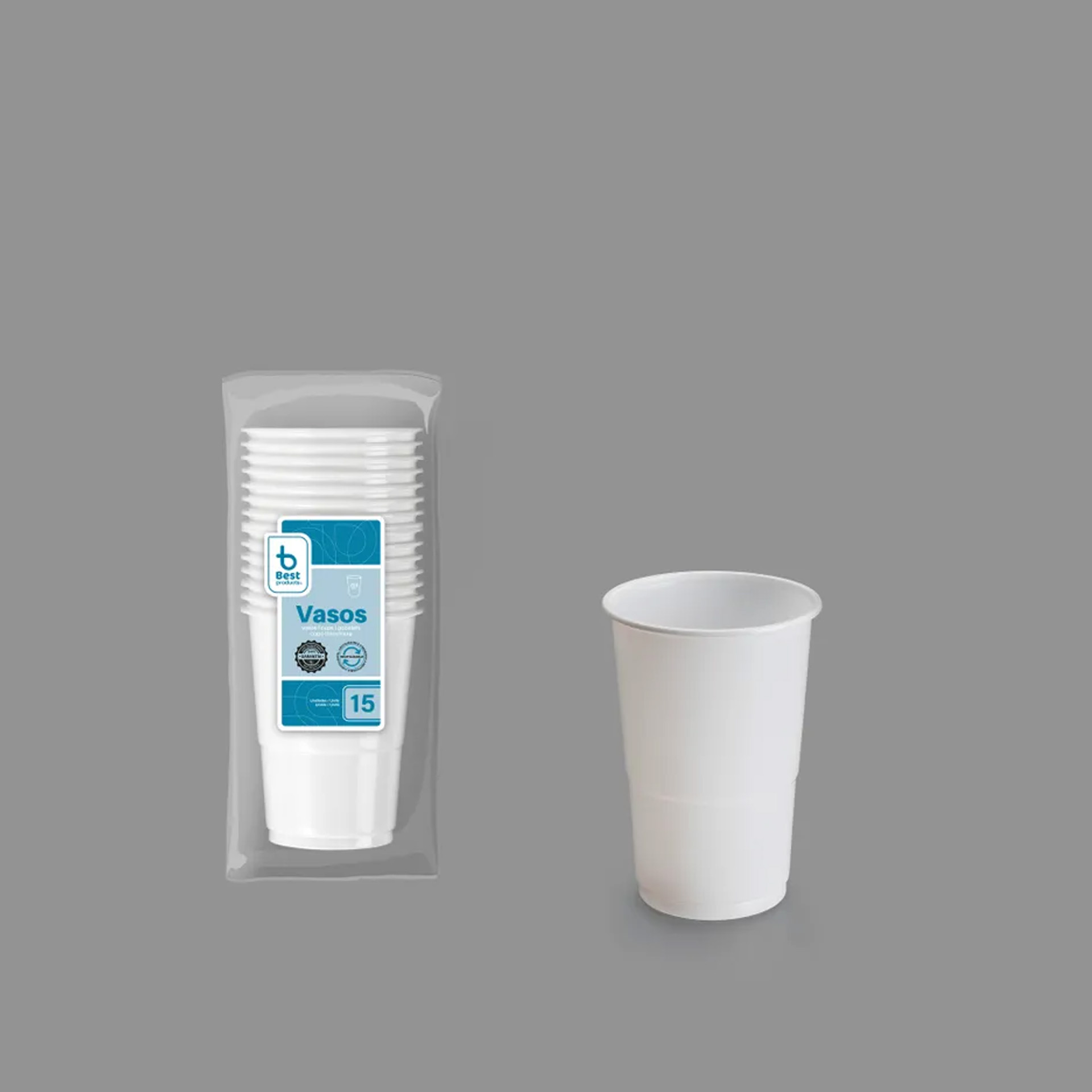 Copo Plástico Reutilizável 250ml Pack 15