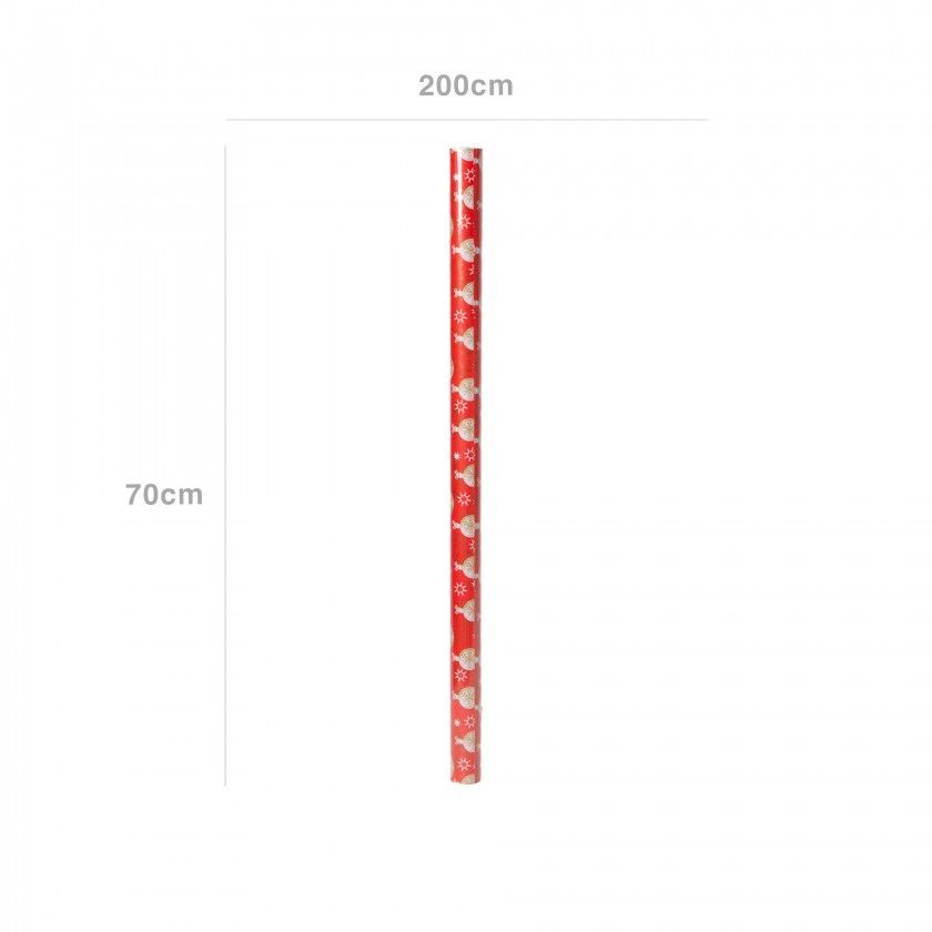 Rolo Papel Embrulho Fantasia Natal 70X200cm Rolo Papel Embrulho Fantasia Natal 70X200cm