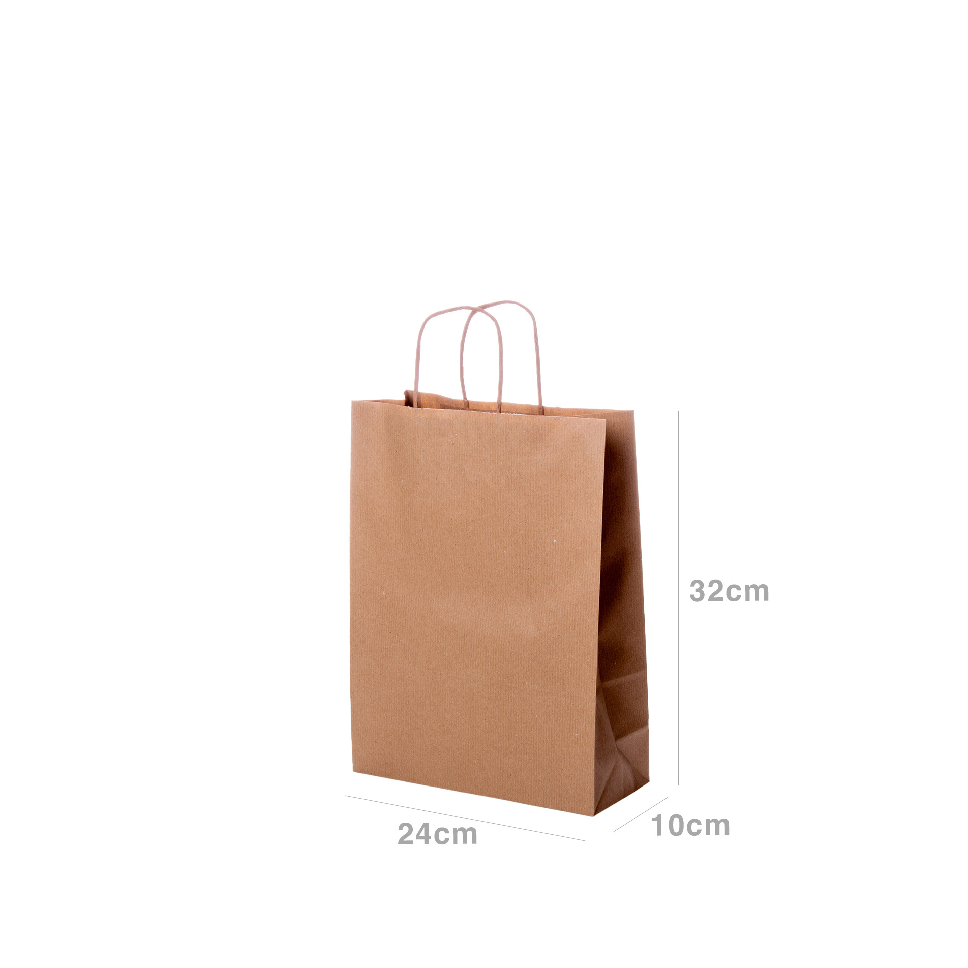 Saco Papel Kraft Verjurado Asa Retorcida