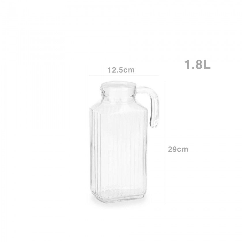 Jarro Vidro com Tampa 1.8l 8.5X15X26cm