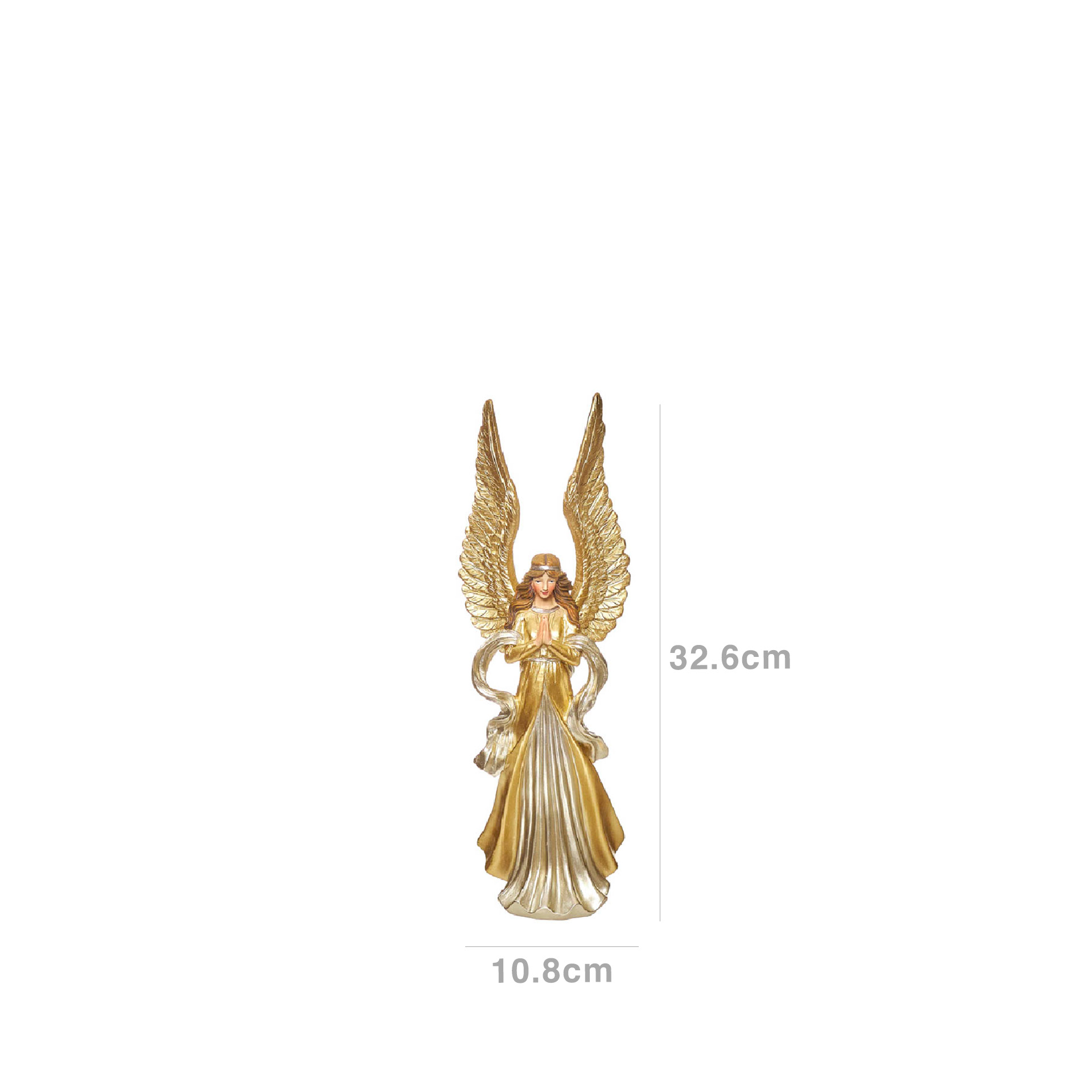 Anjo Natal com Asas Dourado
