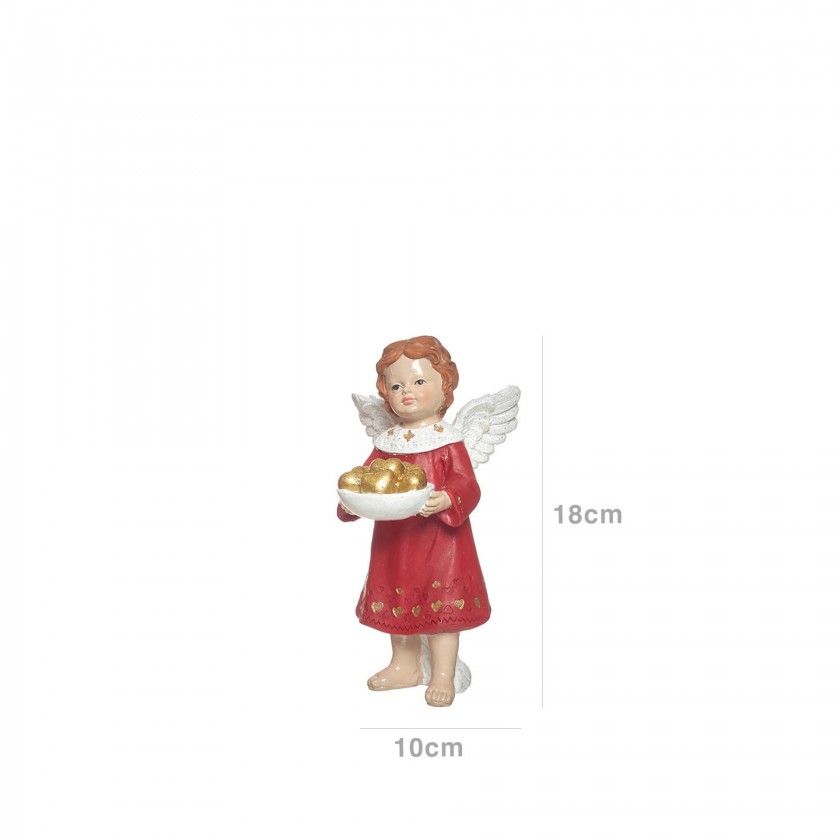 Anjo Natal Vermelho 10X9.5X18cm Anjo Natal Vermelho 10X9.5X18cm
