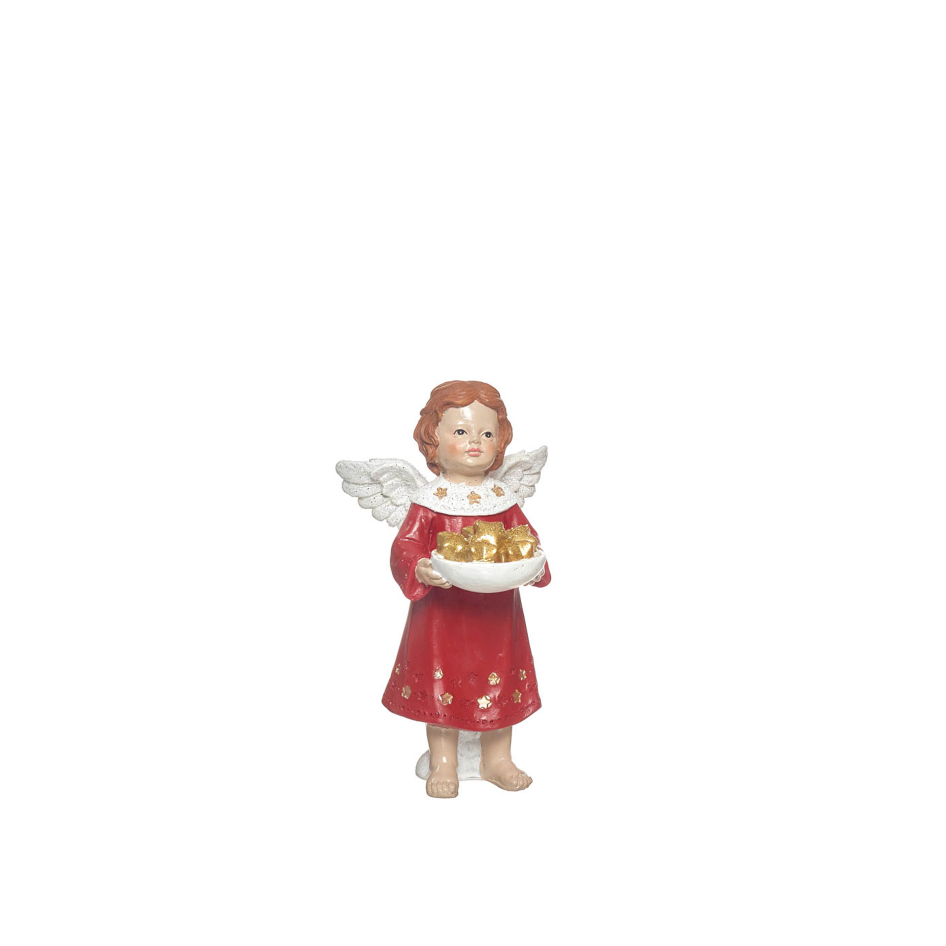Anjo Natal Vermelho 10X9.5X18cm