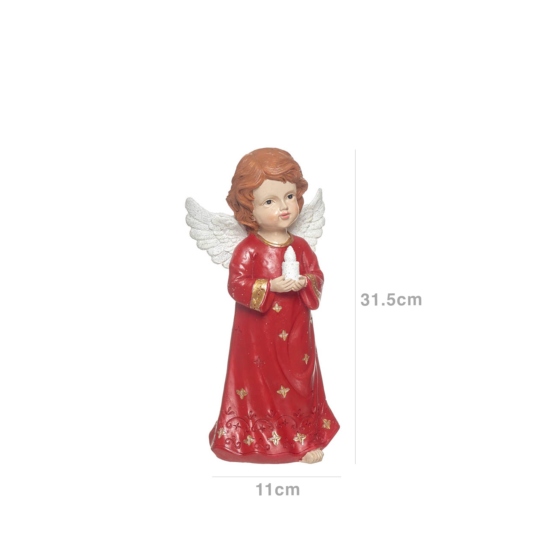 Anjo Natal Vermelho 11X9.5X31.5cm