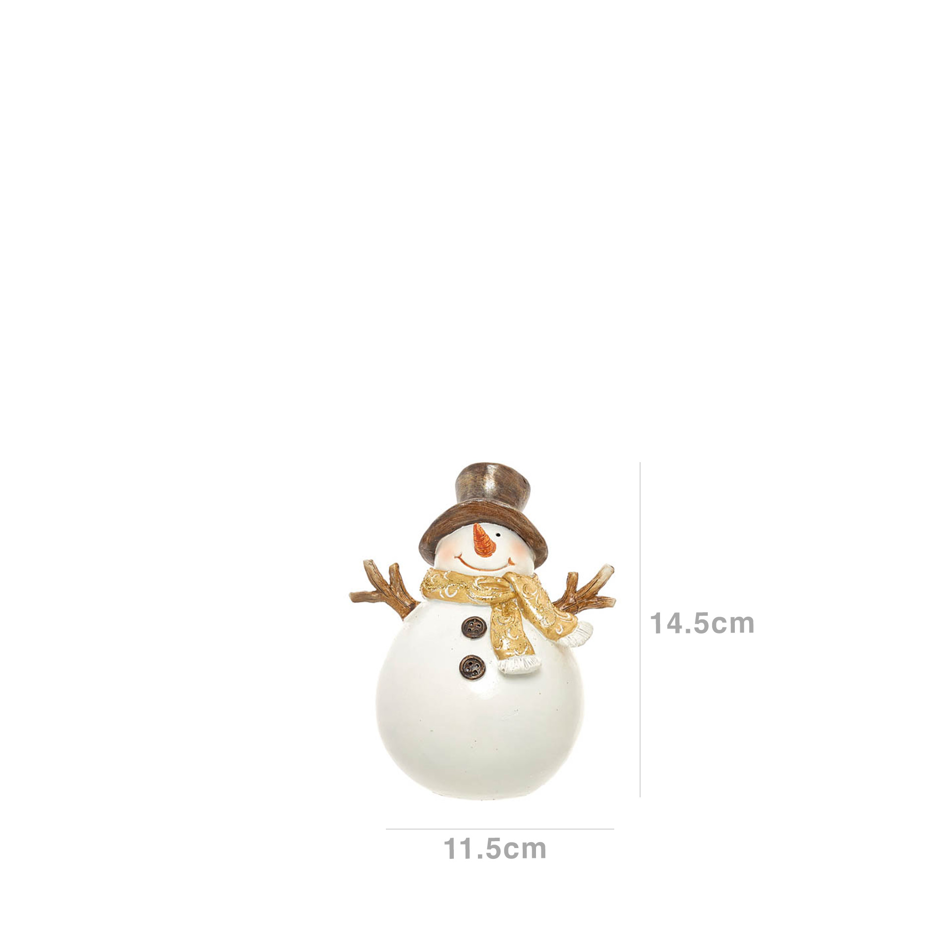 Boneco de Neve Branco 11.5X8.5X14.5cm
