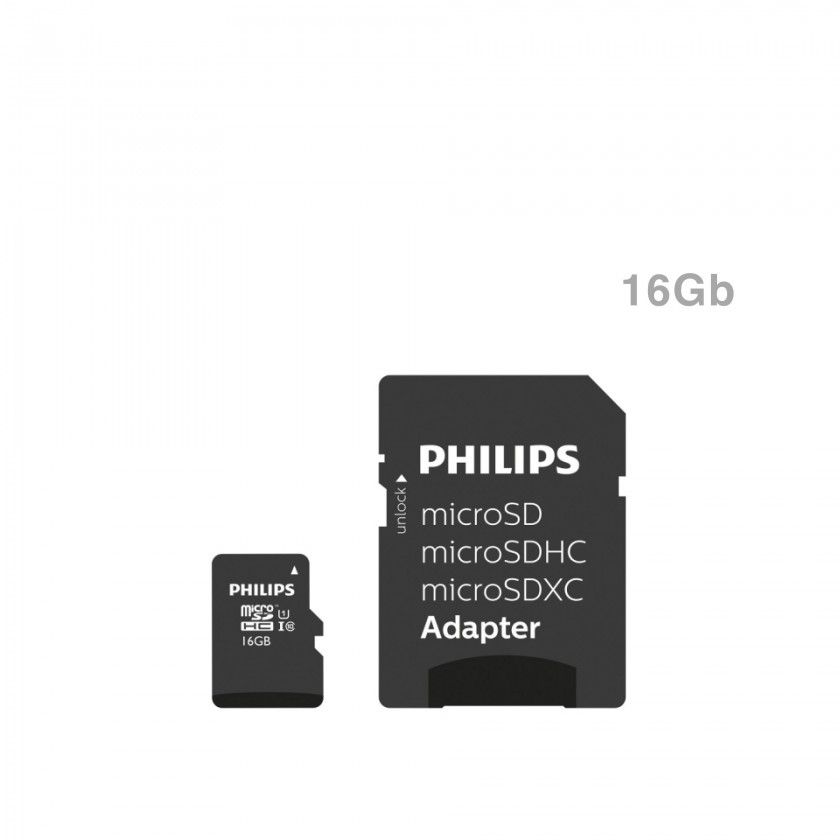 Cartão Micro Sd Philips 16gb + Adaptador Cartão Micro Sd Philips 16gb + Adaptador