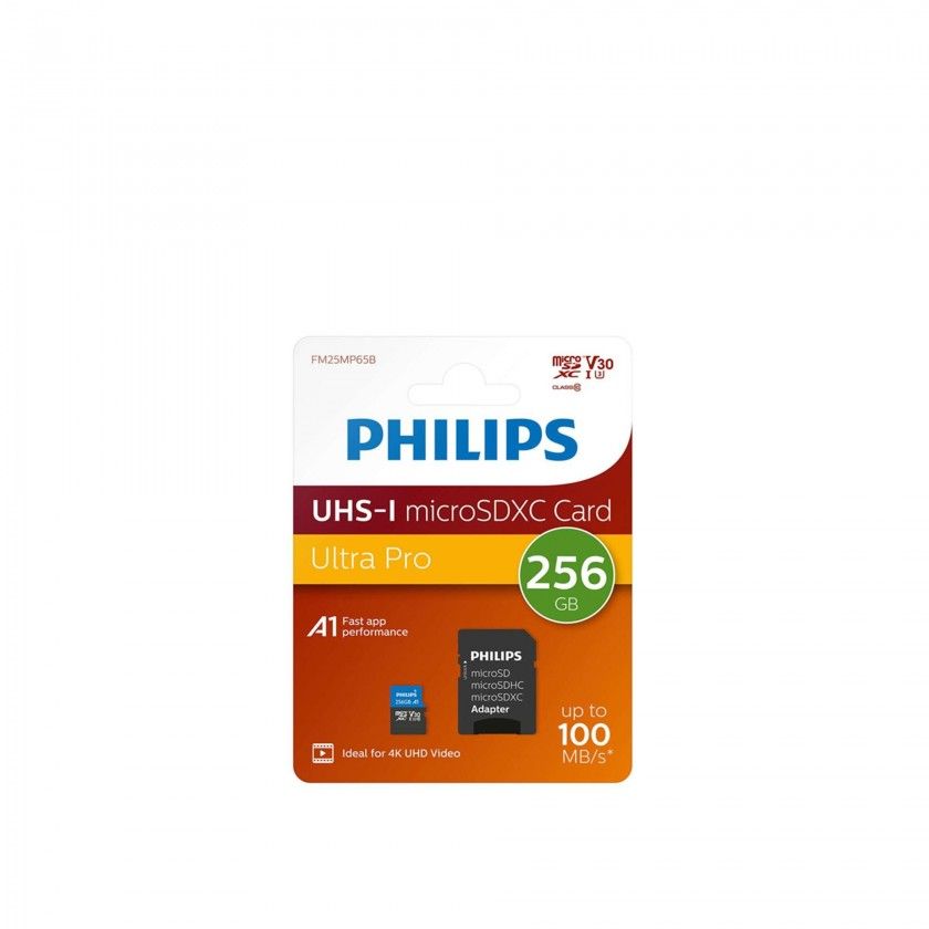 Cartão Micro Sd Philips 256gb + Adaptador Cartão Micro Sd Philips 256gb + Adaptador