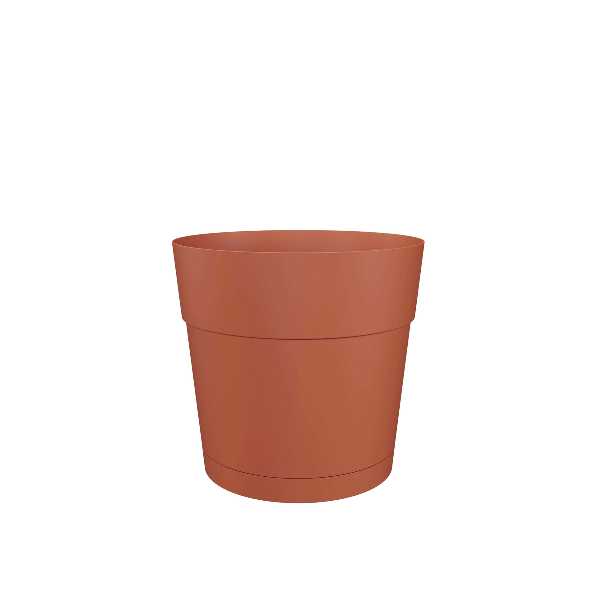 Vaso Capri Largo Com Reserva Água Ø19.5X18.4cm 4L Terracota