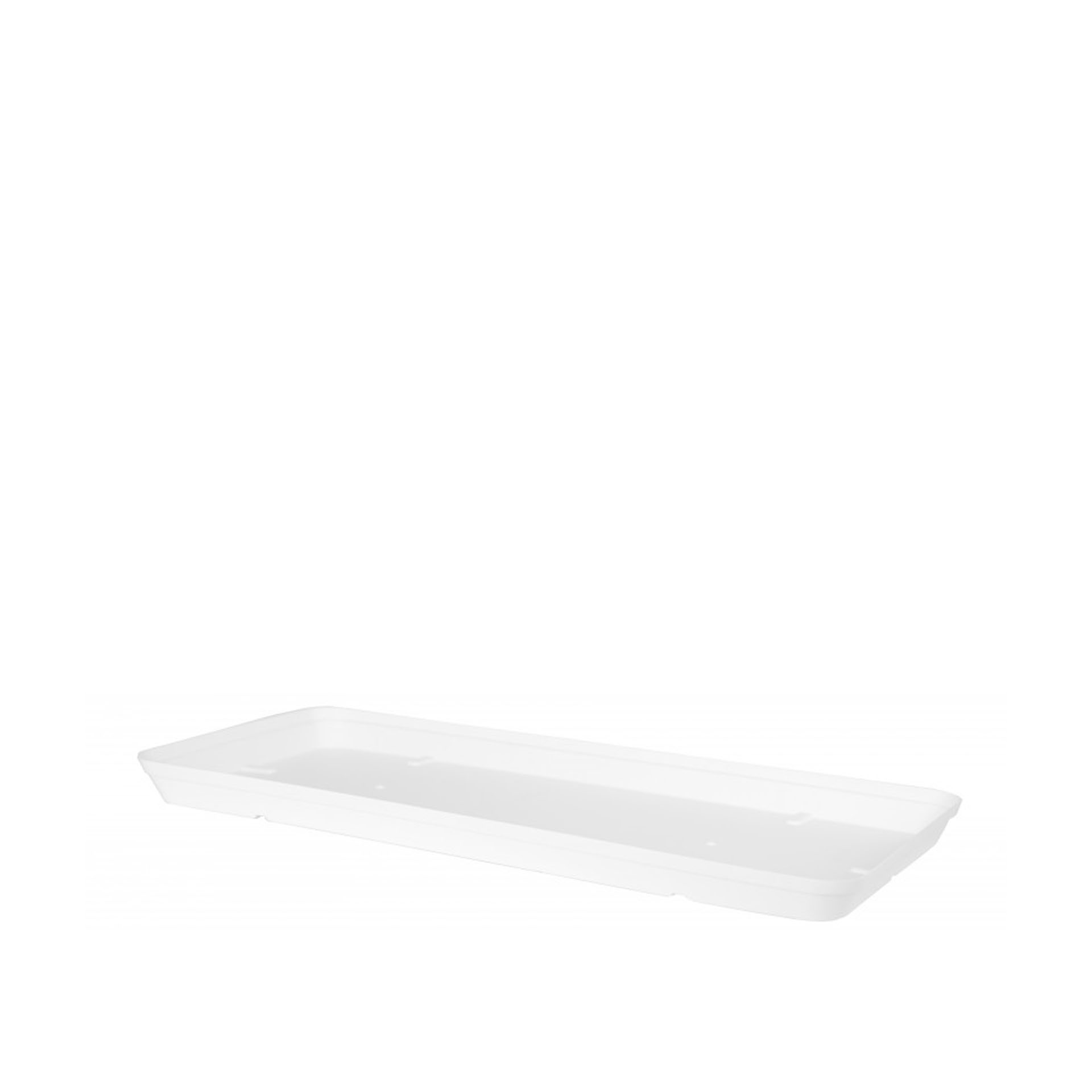 Prato Floreira Capri Xl Retangular 53.4X28X4cm Branco