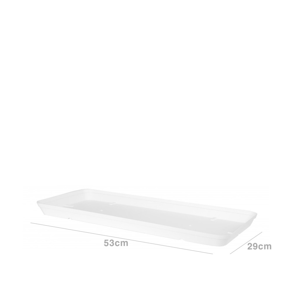 Prato Floreira Capri Xl Retangular 53.4X28X4cm Branco