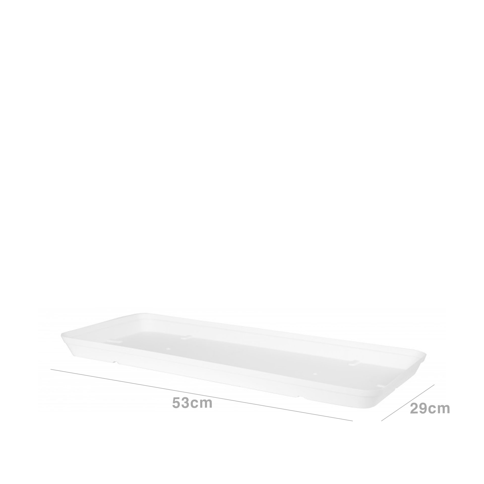 Prato Floreira Capri Xl Retangular 53.4X28X4cm Branco