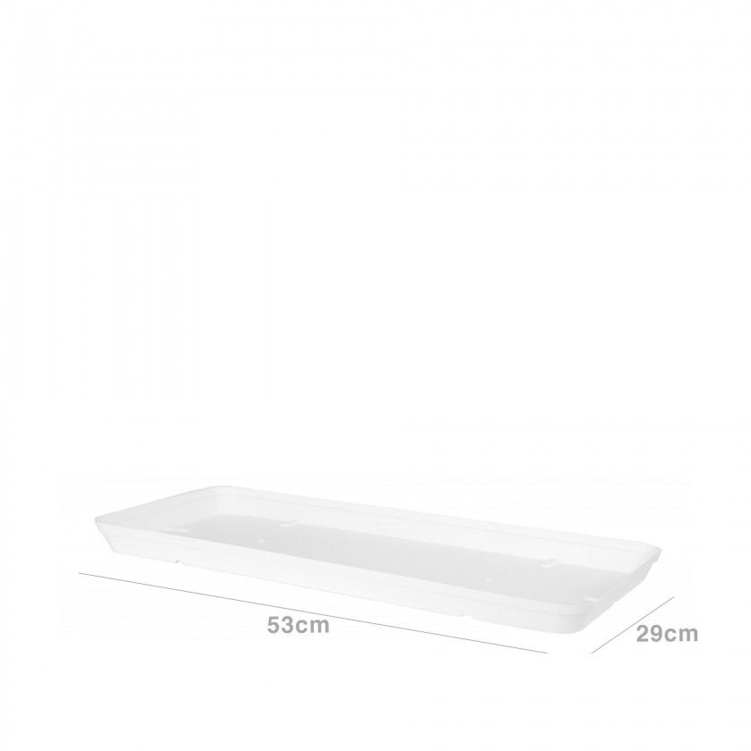 Prato Floreira Capri Xl Retangular 53.4X28X4cm Branco Prato Floreira Capri Xl Retangular 53.4X28X4cm Branco