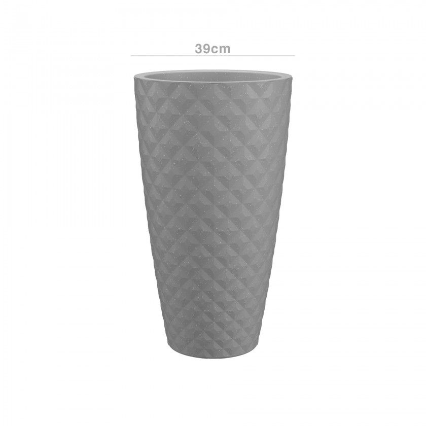 Vaso Havana Tropical Alto Ø40X70cm 56L Cinza Calcário Vaso Havana Tropical Alto Ø40X70cm 56L Cinza Calcário