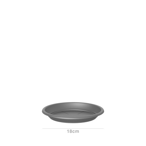 Madagascar Prato Redondo 18cm para Vaso 21cm Antracite - Image product
