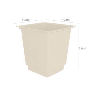 Interior Vaso Pisa 40X40X40cm 35L Marfim