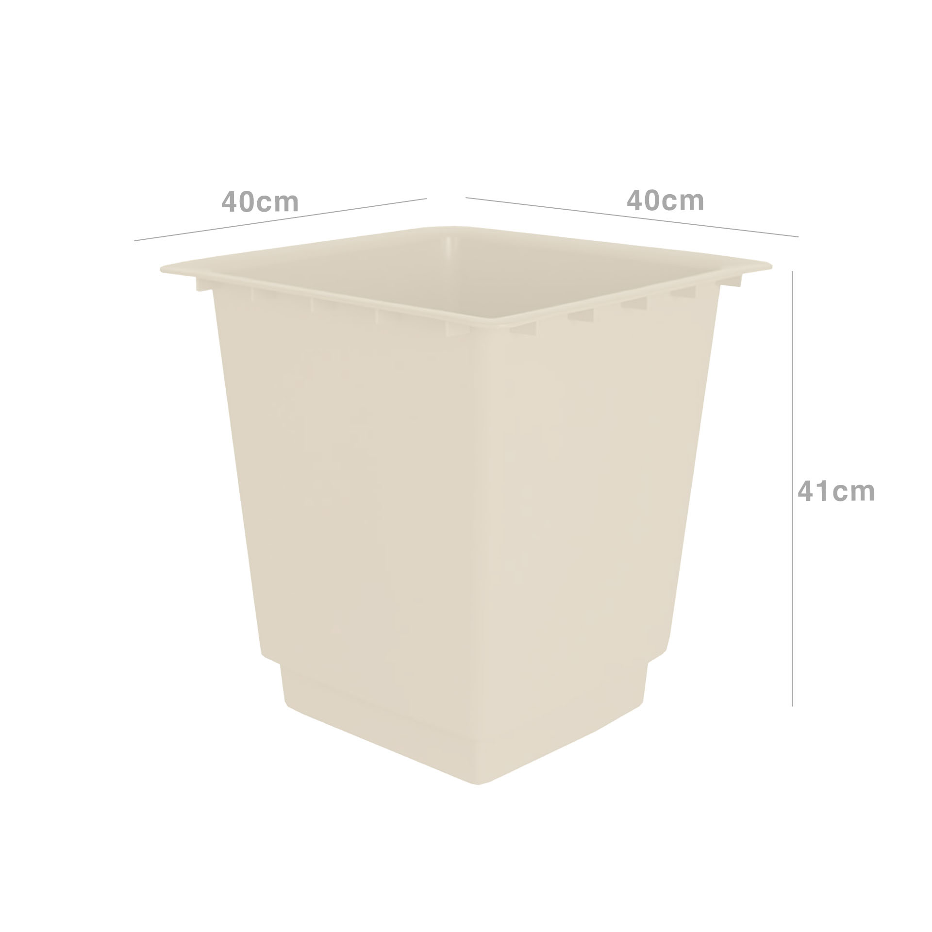 Interior Vaso Pisa 40X40X40cm 35L Marfim