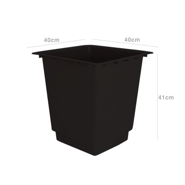 Interior Vaso Pisa 40X40X40cm 35L Preto