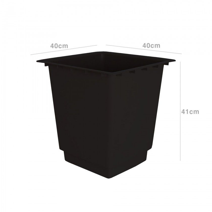 Interior Vaso Pisa 40X40X40cm 35L Preto