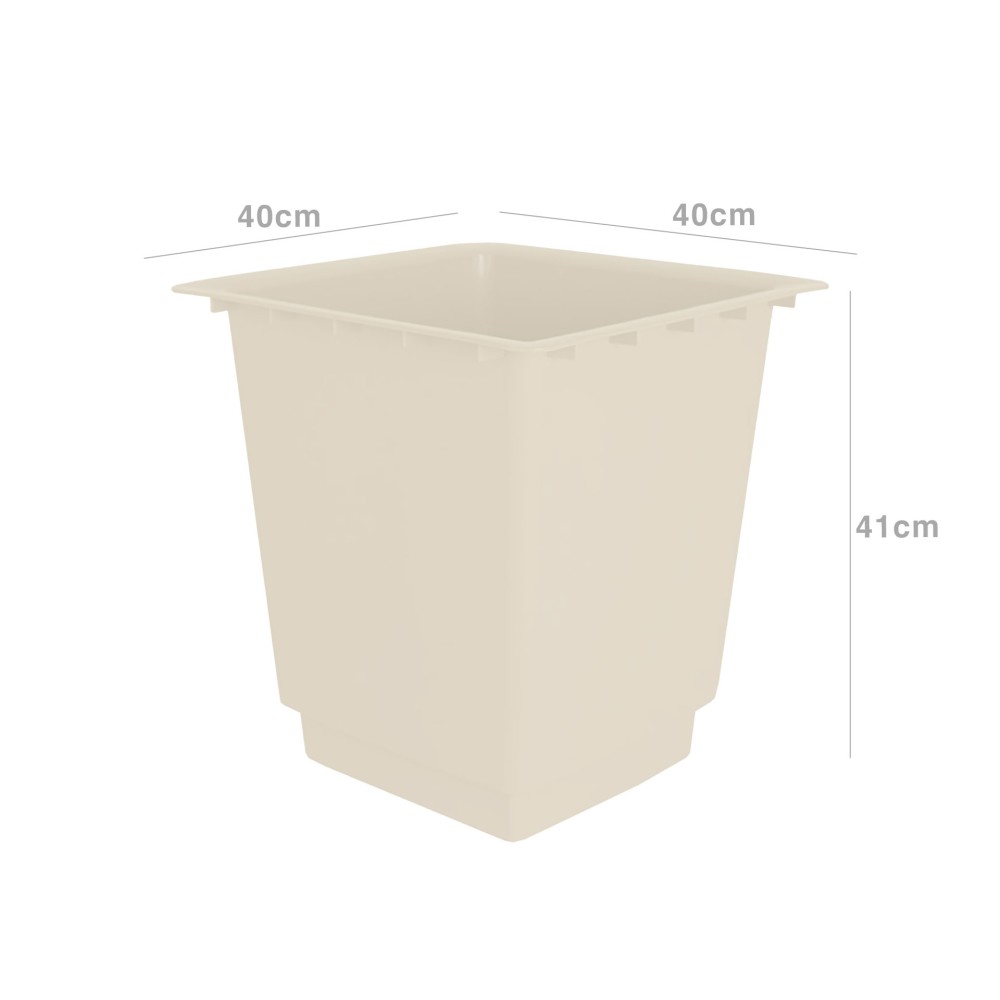 Interior Vaso Pisa 40X40X40cm 35L Marfim