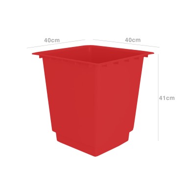 Interior Vaso Pisa 40X40X40cm 35L Vermelho