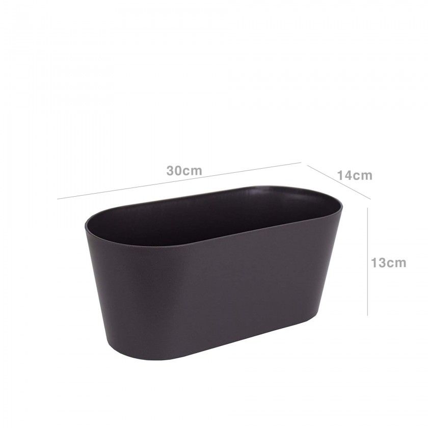 Floreira Porto 30X14.2X12.6cm 3.5L Antracite Floreira Porto 30X14.2X12.6cm 3.5L Antracite